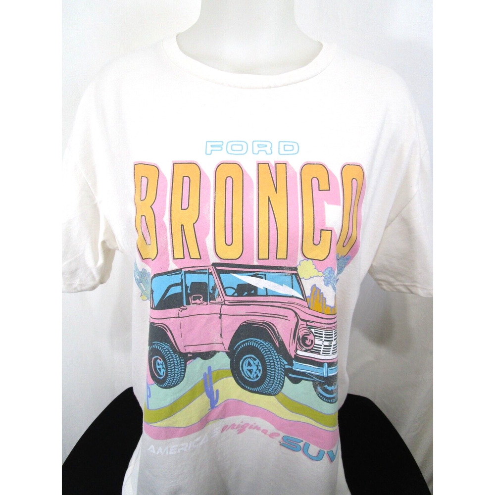 Ford Pink Bronco America's Original SUV White T Shirt Women Sz 2XL